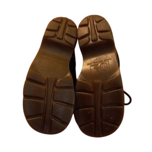 Dr. Martens UK 7 US 9 Brown Leather Lace-Up Ankle Boots 8542 Y2K Chunky Vintage - Picture 7 of 11